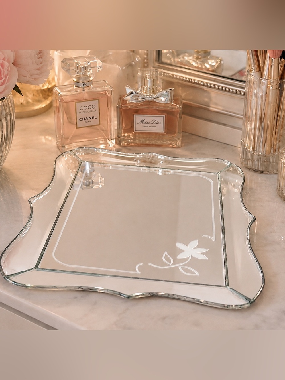 Glass accent Mirror